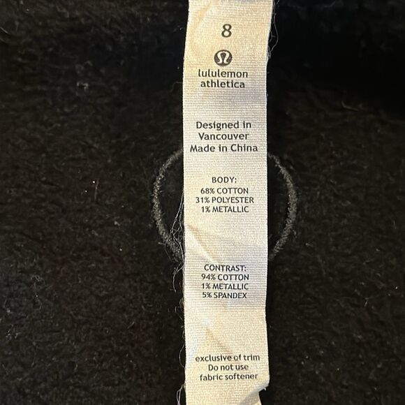 Lululemon Women’s Grey Glitter Cuddle Up Jacket/Sweatshirt Zip-up, Size 8 - Picture 8 of 8